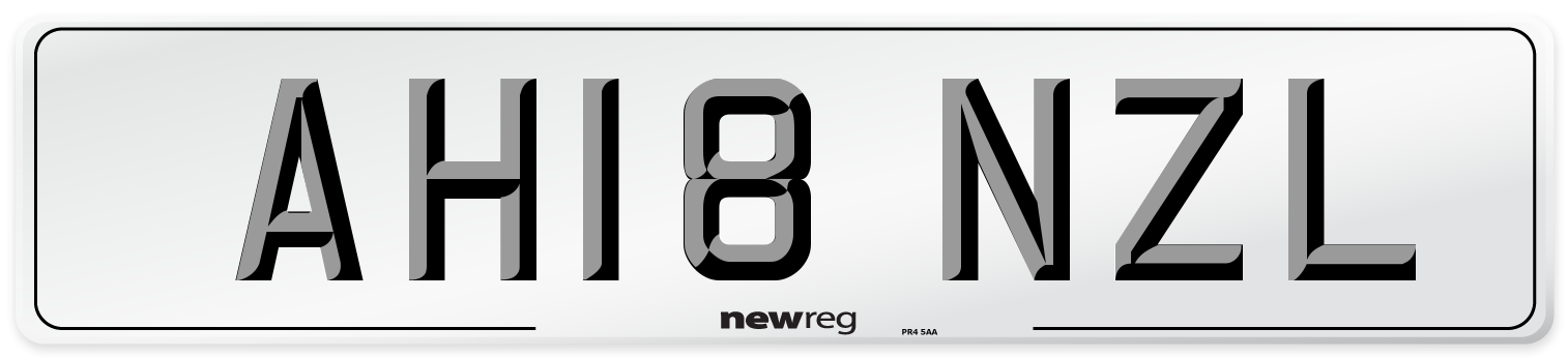 AH18 NZL Number Plate from New Reg